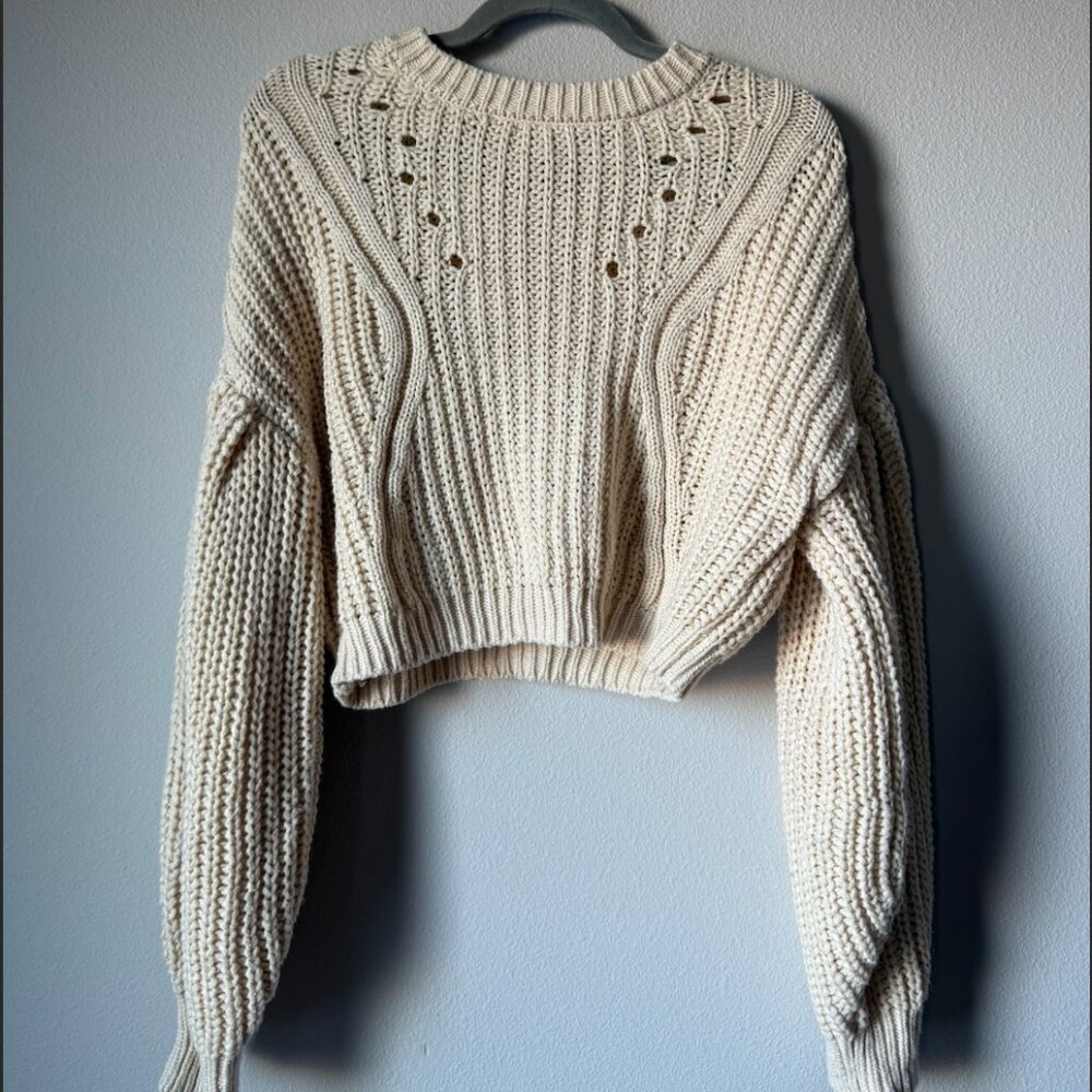 Topshop Beige Knit Sweater - Size 4-6